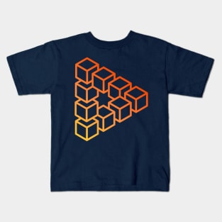 Strange Geometry - Steps (Outline) Kids T-Shirt